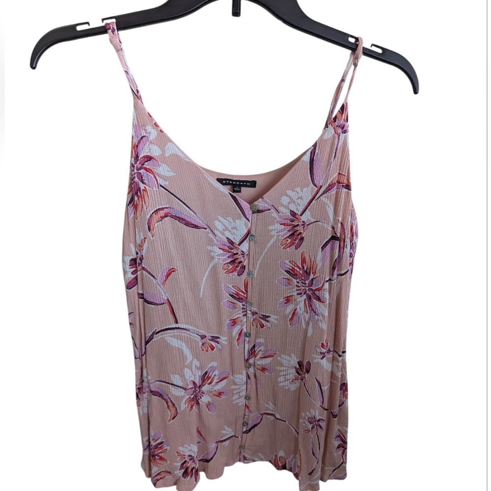 Staccato Floral Pink Camisole Top